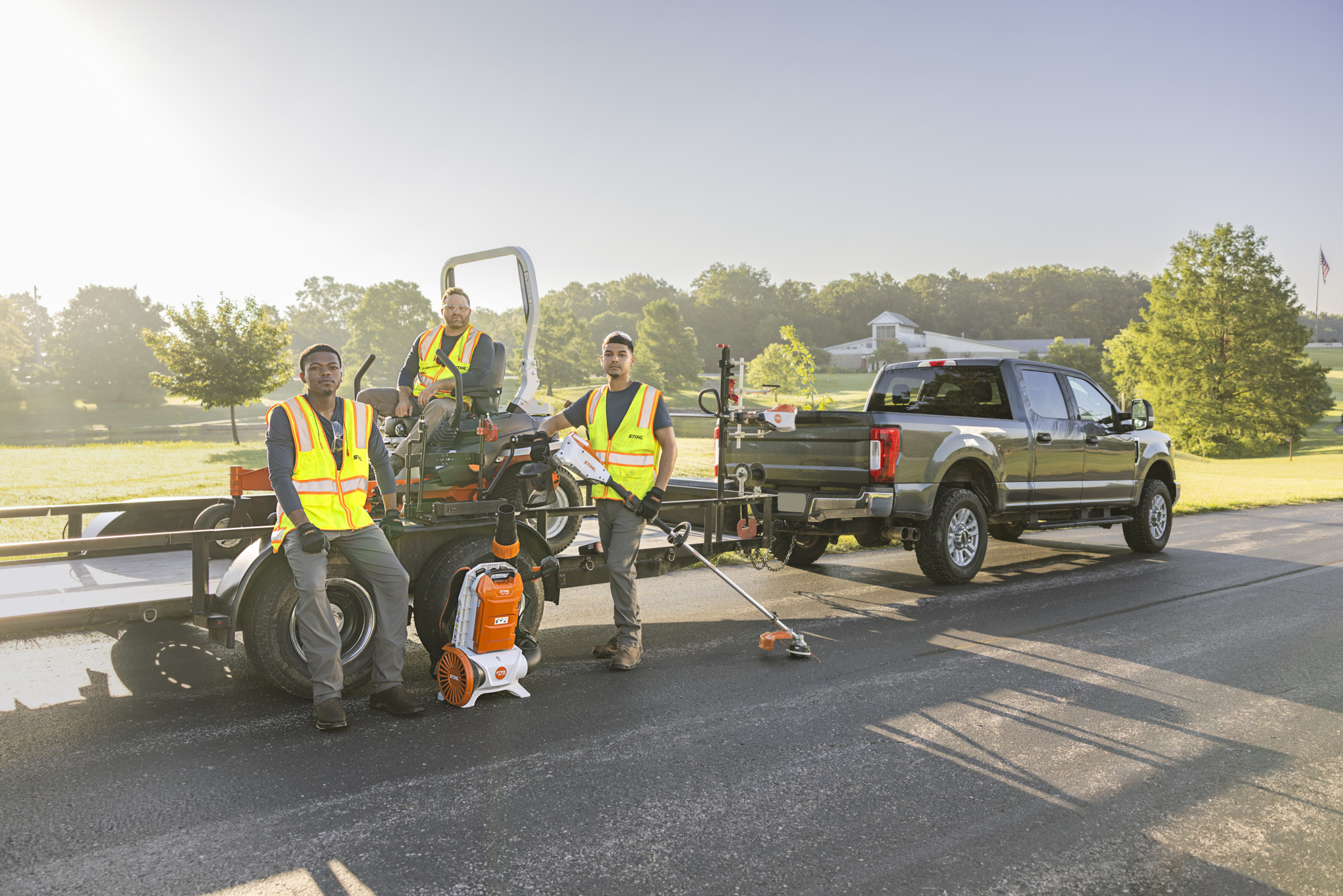 Group of landscapers with STIHL tools